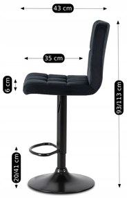 PROXIMA.store - Čalúnená barová stolička NERO FARBA: zelená