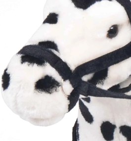 Stojaci plyšový hračkársky koník, čierno biely XXL