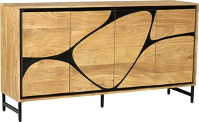 XXXLutz ŠIROKÁ KOMODA, akácia, čierna, farba akácie, 160/85/40 cm Ambia Home - Komody - 001630029202