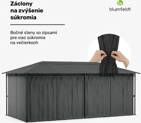Blumfeldt Mondo 3x6 altánok s kovovým rámom a 4 bočnými stenami