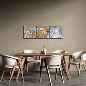 Obraz - Lišiak (s hodinami) (90x30 cm)