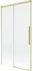 Mexen Rox, 2-krídlová posuvná vaňová zástena 100 x 150 cm, 8mm číre sklo, zlatý matný profil, 8C9-100-001-55-00
