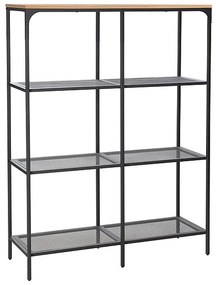 Regál Lex A 100 cm dub prírodný/čierny
