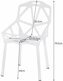 Set štyroch stoličiek ESSEN biele (4ks)
