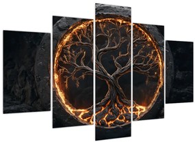 Obraz – Strom života v láve I. (150x105 cm)