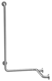 Madlo do sprchy 66x118 cm nerez/strieborné