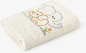 Goldea detský froté uterák - sloníky na smotanovej 30 x 50 cm