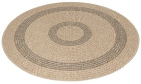 Čierno-béžový okrúhly vonkajší koberec ø 120 cm Comilla – Ayyildiz Carpets