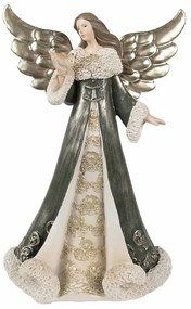 Dekorácia socha Anjel s holubicou - 16*9*25 cm