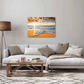 Sklenený obraz - Východ slnka (70x50 cm)