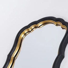 Nástenné zrkadlo 34,5x23,2 cm čierna/zlatá