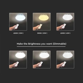LED Stmievateľné stropné svietidlo LED/40W/230V 3000K/4000K/6500K + DO