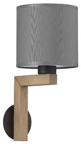 TK Lighting Nástenná lampa TROY 1xE27/15W/230V šedá/drevo TK4221