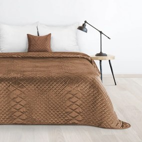 Dekorstudio Zamatový prehoz na posteľ LUIZ3 v medenej farbe Rozmer prehozu (šírka x dĺžka): 220x240cm