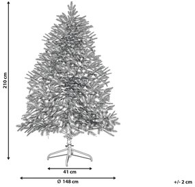 Zasnežený vianočný stromček 210 cm biely BRISCO Beliani