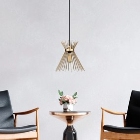 Kovové závesné svietidlo v zlatej farbe Izmir – Squid Lighting