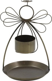 Mosadzný antik kovový svietnik anjel Angel Antique – Ø 10*16 cm