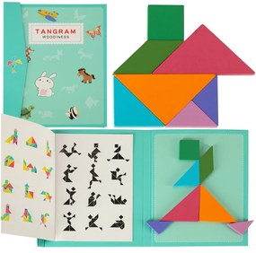 KIK Magnetické puzzle 3D tangramy