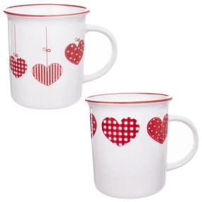 ORION porcelánové hrnčeky Home Love, 2 ks, 350 ml