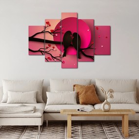Obraz - Zamilované vtáčiky (150x105 cm)