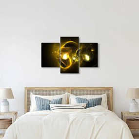Abstraktný obraz žltých gulí (90x60 cm)