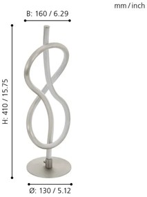 Eglo 97941 - LED Stolná lampa NOVAFELTRIA LED/10W/230V