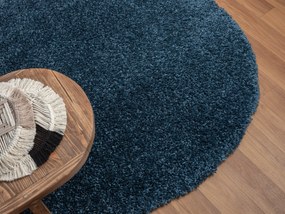 My Flair, Kusový koberec My Shaggy dunkelblau kruh, 100x100 (priemer) kruh, modrá, chodba / predsieň