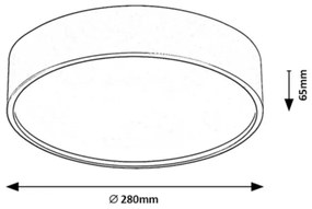 Rabalux 75010 - LED Stropné svietidlo LARCIA LED/18W/230V IP44 4000K strieborná