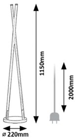 Rabalux 74166 - LED Stojacia lampa NIVARO LED/28W/230V 3000K