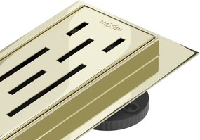 Mexen Flat 360° M01 otočný lineárny odtok 80 cm, zlatý - 1520080-40