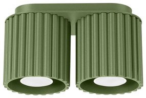 Sollux SL.1795 - Bodové svietidlo AURA 2xGU10/10W/230V zelené