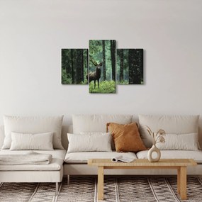 Obraz - Jeleň v hlbokom lese (90x60 cm)