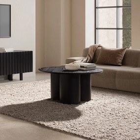 Čierny okrúhly konferenčný stolík ø 80 cm Lua – MOME