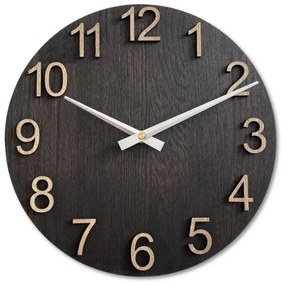 Dizajnové nástenné hodiny z masívneho dreva I SENTOP MAS017-3169-hands/silver