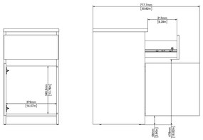 Nočný stolík v prírodnej farbe Naia – Tvilum