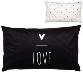 Cushion Cover 30x50 Cm Black White Polyester Rectangle - 30*50 cm
