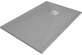 Mexen Stone+, obdĺžniková vanička z minerálneho kompozitu 130 x 80 cm, šedá-betónová, 44618013