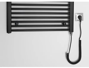 Aqualine - Kúpeľňový elektrický radiátor DIRECT-E 400W/230V 96 cm matná čierna