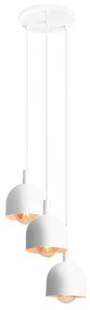 BERYL 3 RING | Závesná lampa s rôzne dlhými tienidlami Farba: Biela