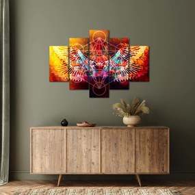 Obraz - Merkaba s krídlami, abstrakcia (150x105 cm)