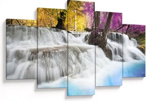 Obraz Erawan vodopádu v lese (150x105 cm)