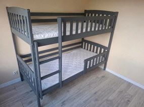 Poschodová posteľ KUBO 200x90 grafitová (bez zásuvky)