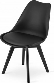 AKCIA Čierna stolička BALI MARK s čiernymi nohami II. akosť