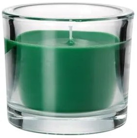 Sviečka v skle MINNESOTA GREEN 9 cm tmavo zelená