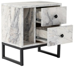 Nočný stolík Glimmer Fressia Marble Black