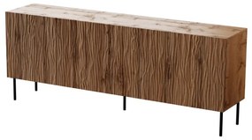 Komoda Jungle 190 cm  dub wotan/černá