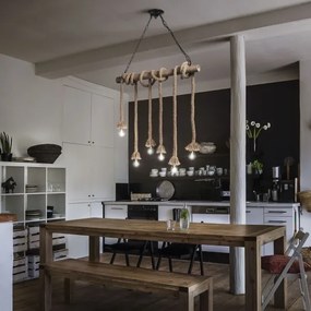 Ideal Lux - Luster na lanku CANAPA 6xE27/15W/230V hnedá