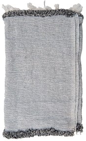 Šedo-čierny bavlnený pléd so strapcami Valoé - 125*150 cm