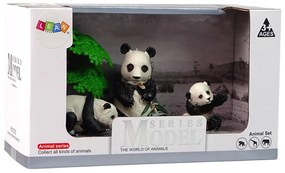 LEAN TOYS Figúrka – Panda s mláďatkami