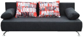 Lacná rozkladacia pohovka KALI LUX - čierna